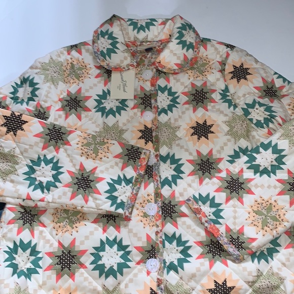 (L)- Universal Thread Women's Quilted Button-Front Jacket - Cream Star - Picture 4 of 15